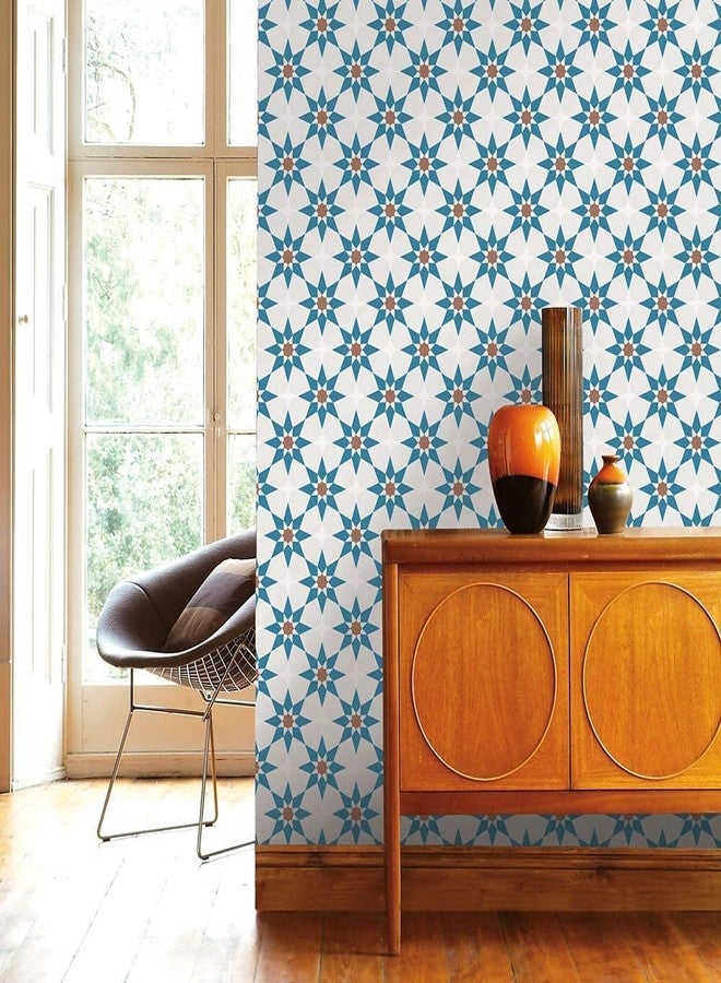 WALLTON والتون - مغربي - 8 ملصقات بلاط للمطبخ، جدار خلفي، حمام، أرضية، خشب، زجاج، لاصق، ديكور منزلي، أثاث (متعدد الألوان، 8x8 بوصة، 36 قطعة) - Image 5